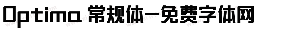 Optima 常规体字体转换